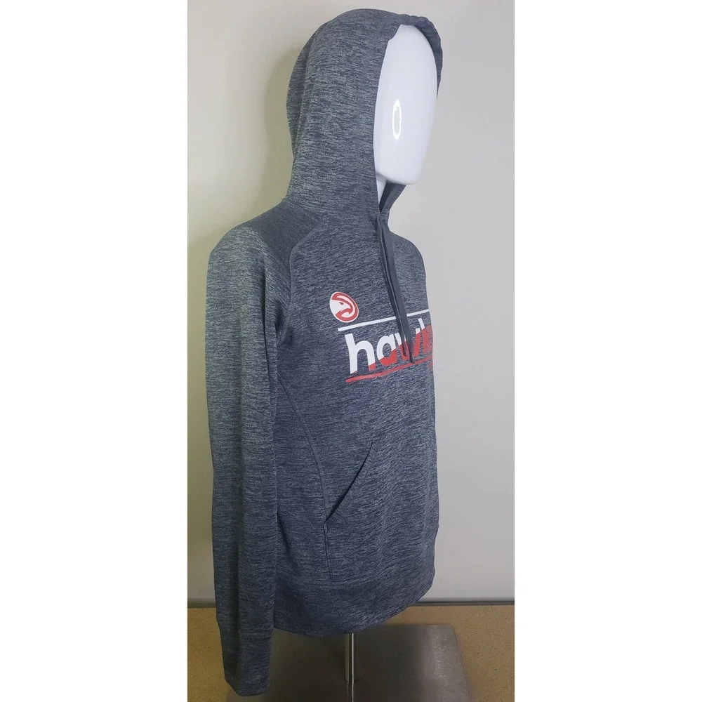 Adidas Atlanta Hawks Activewear Hoodie Size Medium‎ Gray NBA Basketball Pullover